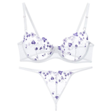 Transparent Women's Lingerie Set / Erotic Underwear with Floral Embroidery - EVE's SECRETS