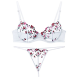 Transparent Women's Lingerie Set / Erotic Underwear with Floral Embroidery - EVE's SECRETS