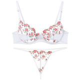 Transparent Women's Lingerie Set / Erotic Underwear with Floral Embroidery - EVE's SECRETS