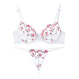 Transparent Women's Lingerie Set / Erotic Underwear with Floral Embroidery - EVE's SECRETS