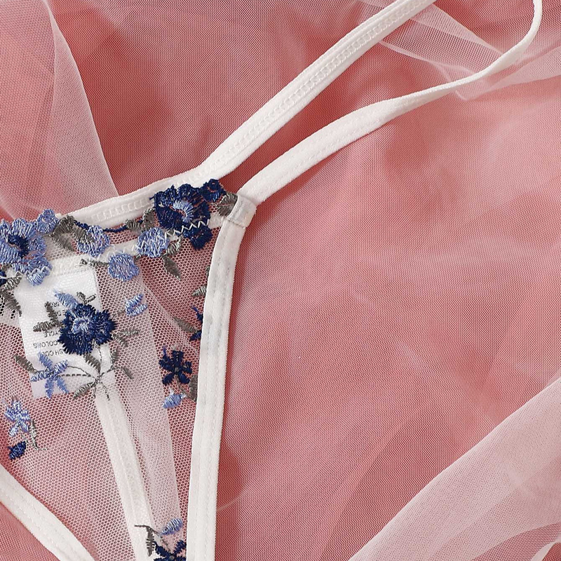 Transparent Women's Lingerie Set / Erotic Underwear with Floral Embroidery - EVE's SECRETS