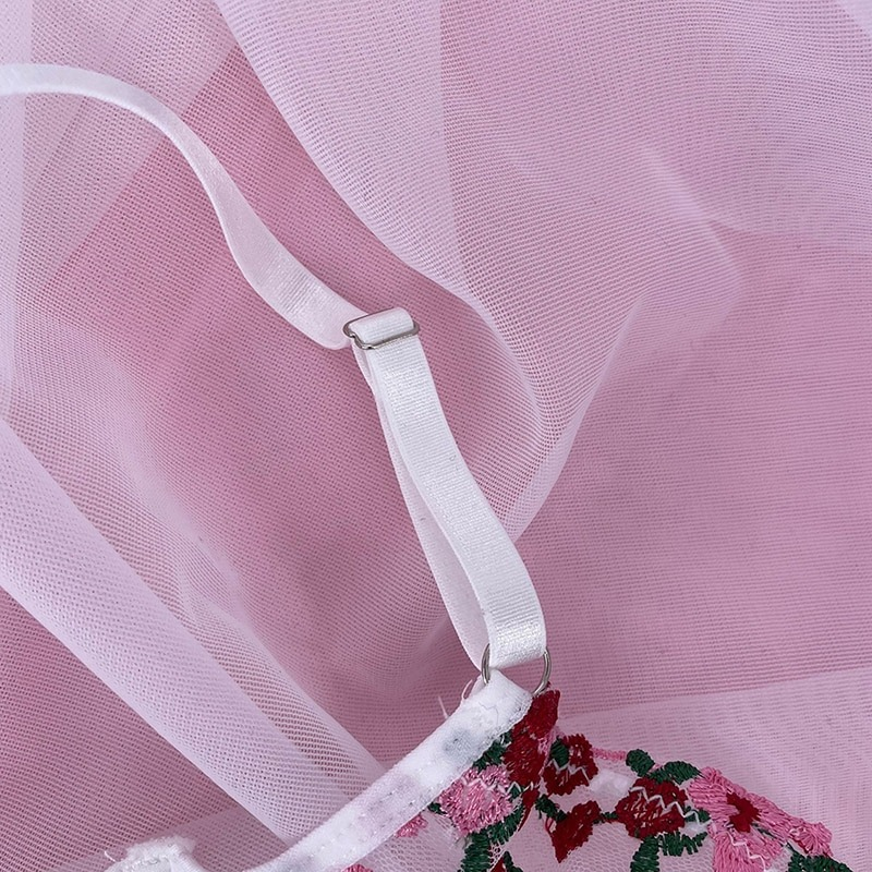 Transparent Women's Lingerie Set / Erotic Underwear with Floral Embroidery - EVE's SECRETS