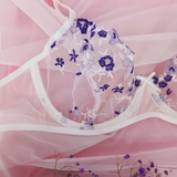 Transparent Women's Lingerie Set / Erotic Underwear with Floral Embroidery - EVE's SECRETS