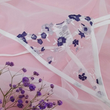 Transparent Women's Lingerie Set / Erotic Underwear with Floral Embroidery - EVE's SECRETS