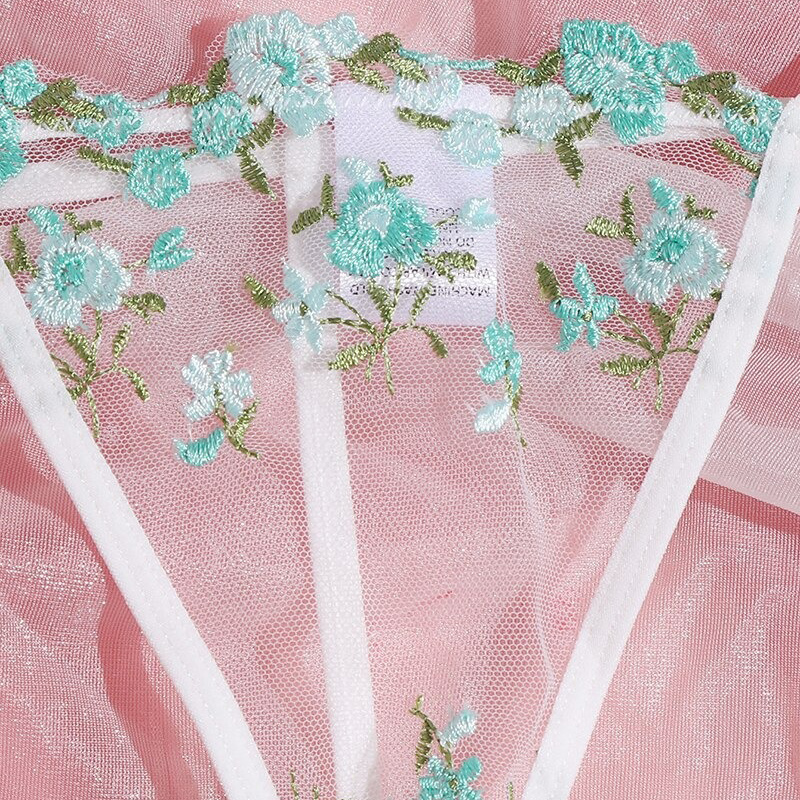 Transparent Women's Lingerie Set / Erotic Underwear with Floral Embroidery - EVE's SECRETS