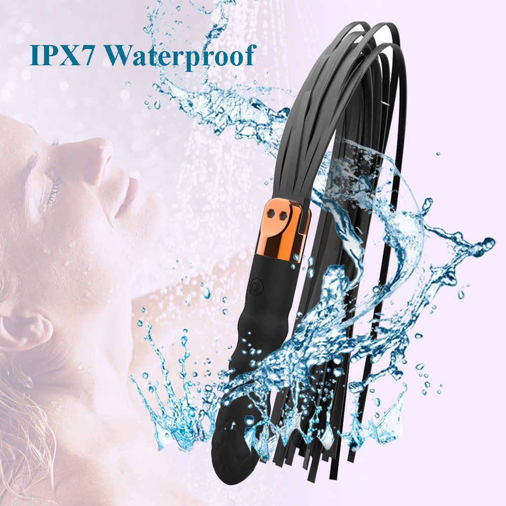 Two-in-One BDSM Slave Whip with Multispeed Vibrator / Fetish Sex Toys for Women and Men - EVE's SECRETS