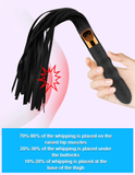 Two-in-One BDSM Slave Whip with Multispeed Vibrator / Fetish Sex Toys for Women and Men - EVE's SECRETS