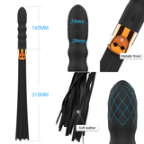 Two-in-One BDSM Slave Whip with Multispeed Vibrator / Fetish Sex Toys for Women and Men - EVE's SECRETS