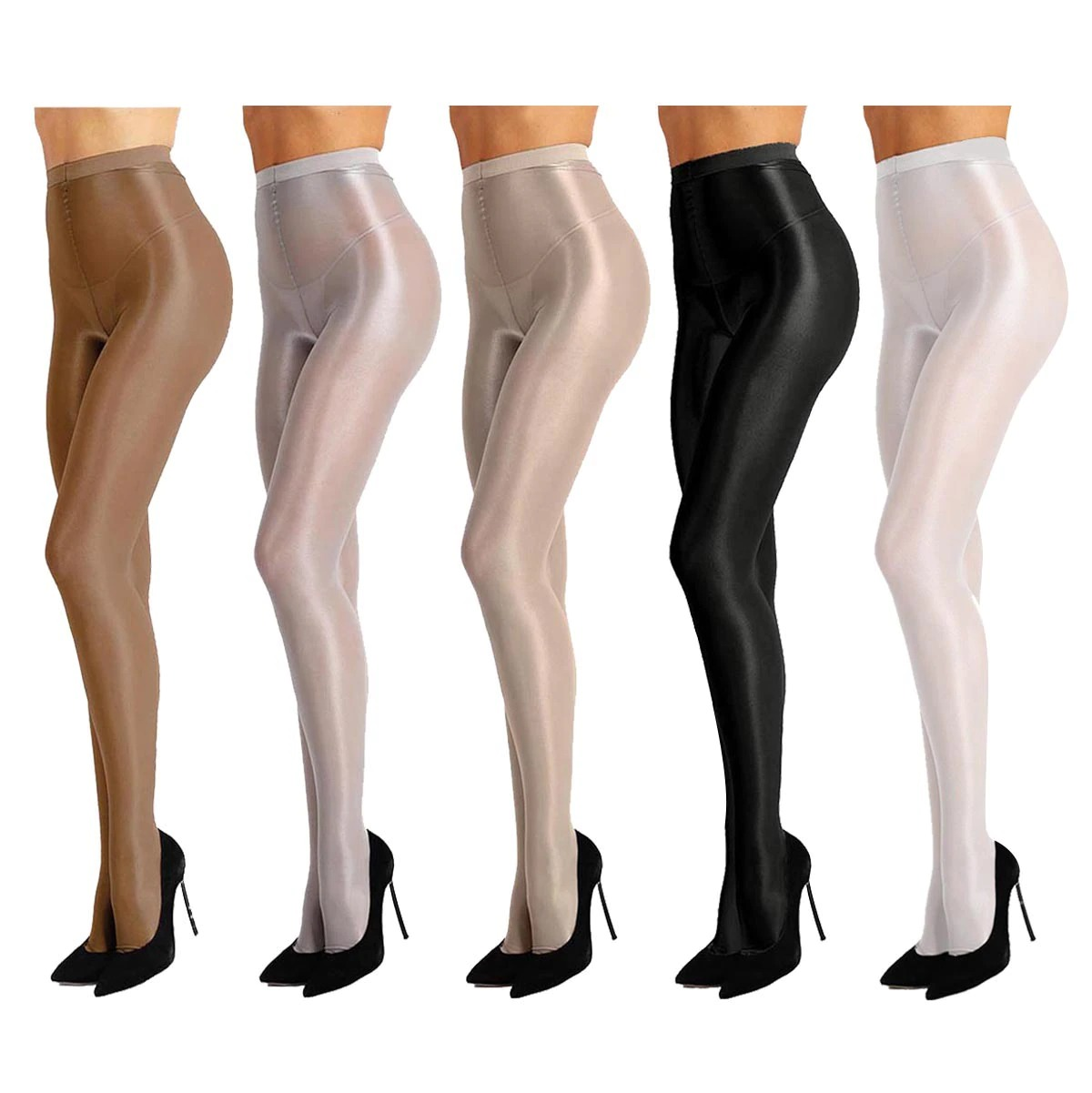 Ultra Shiny Sexy Stockings / Full Footed Tights Silky Sheer Pantyhose - EVE's SECRETS