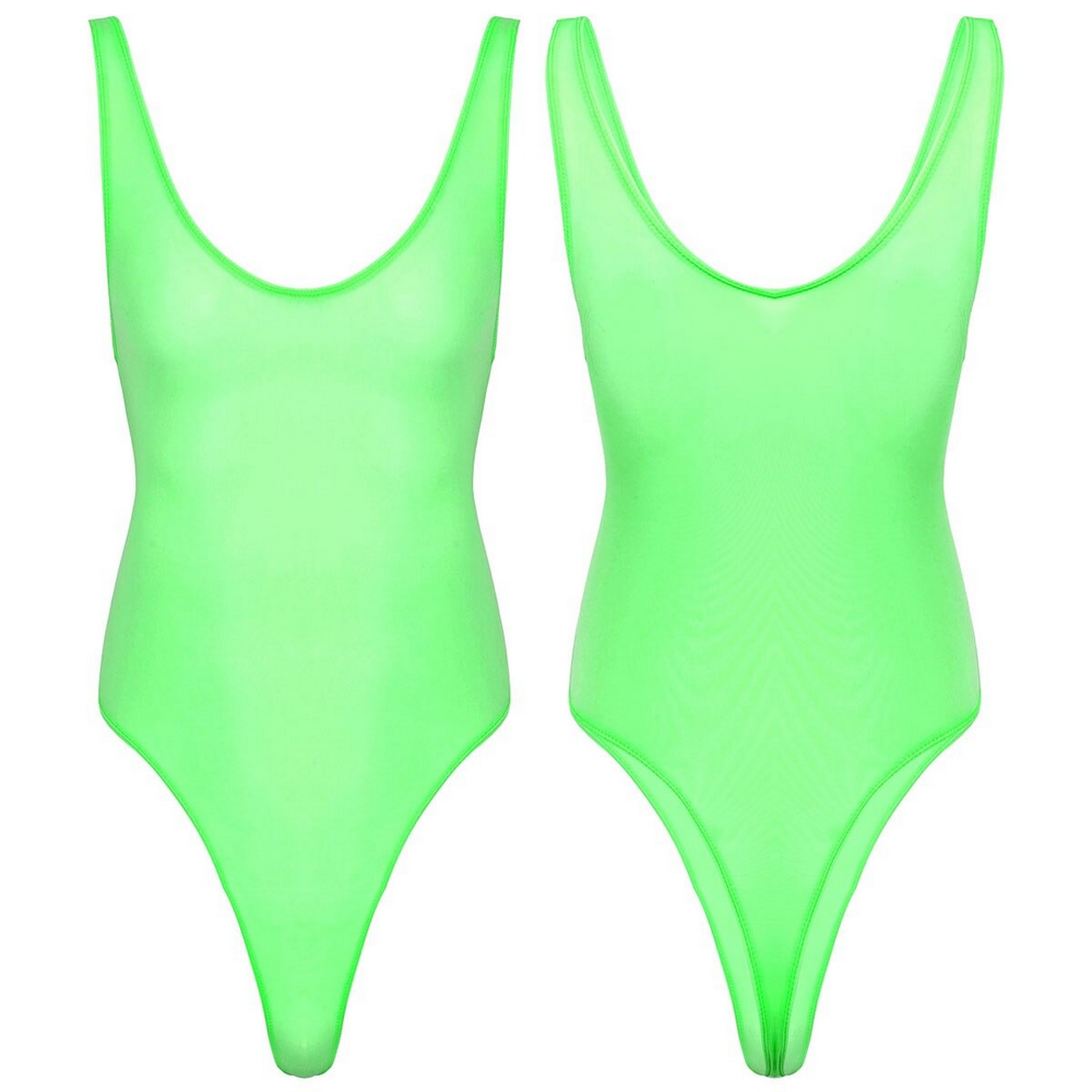 Ultra-thin Exotic Men's Solid Sleeveless Bodysuit / Male Sexy U Neck High Cut Lingerie - EVE's SECRETS