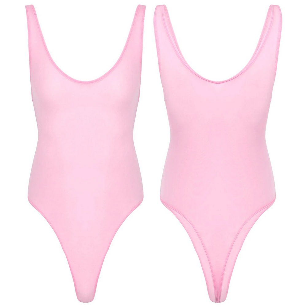 Ultra-thin Exotic Men's Solid Sleeveless Bodysuit / Male Sexy U Neck High Cut Lingerie - EVE's SECRETS