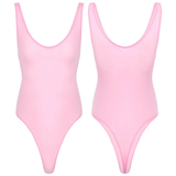 Ultra-thin Exotic Men's Solid Sleeveless Bodysuit / Male Sexy U Neck High Cut Lingerie - EVE's SECRETS