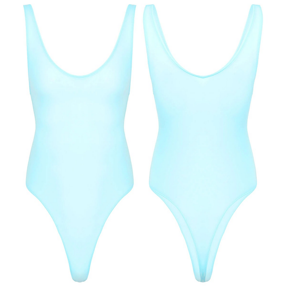 Ultra-thin Exotic Men's Solid Sleeveless Bodysuit / Male Sexy U Neck High Cut Lingerie - EVE's SECRETS