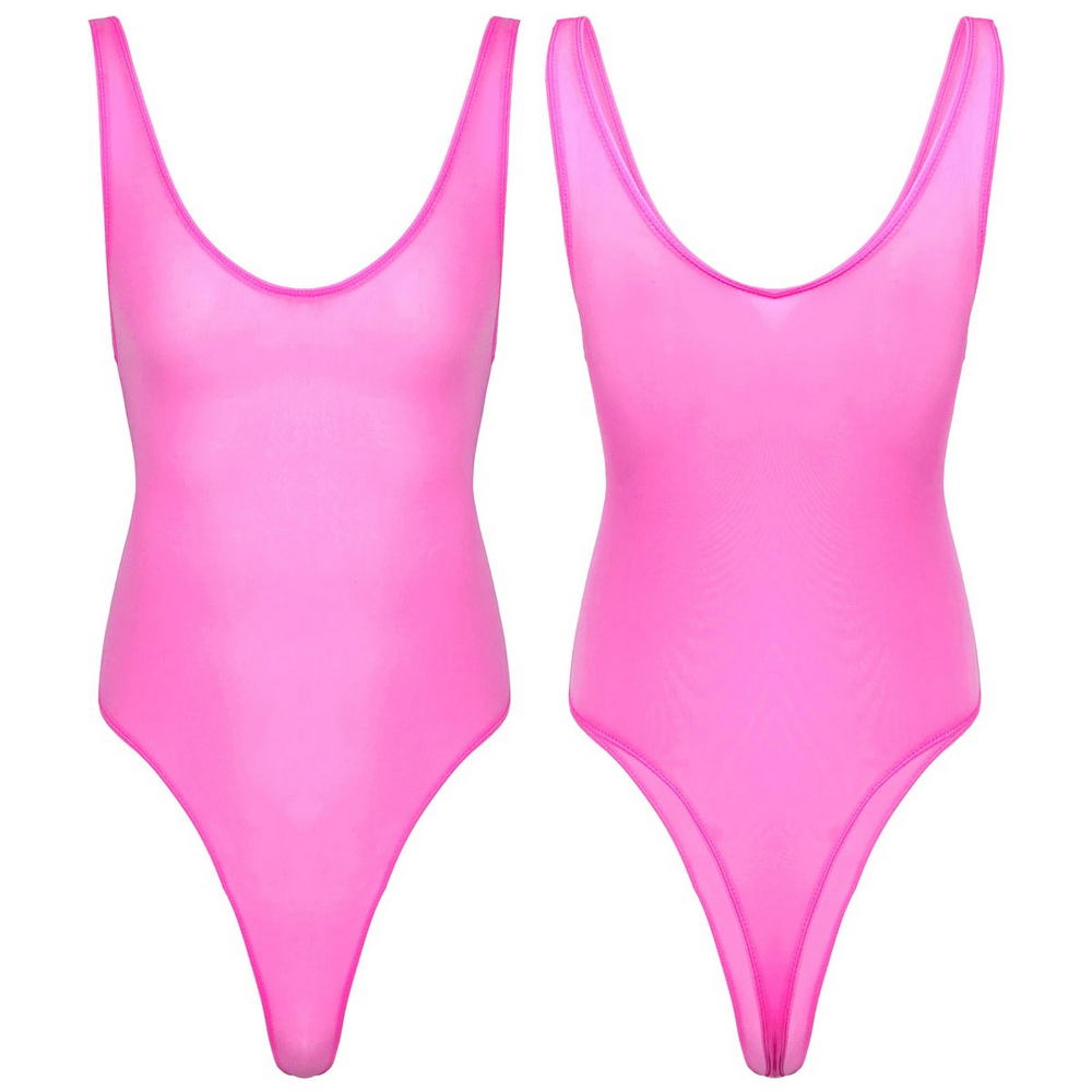 Ultra-thin Exotic Men's Solid Sleeveless Bodysuit / Male Sexy U Neck High Cut Lingerie - EVE's SECRETS