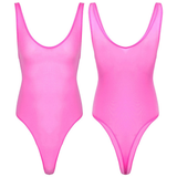 Ultra-thin Exotic Men's Solid Sleeveless Bodysuit / Male Sexy U Neck High Cut Lingerie - EVE's SECRETS