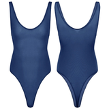 Ultra-thin Exotic Men's Solid Sleeveless Bodysuit / Male Sexy U Neck High Cut Lingerie - EVE's SECRETS