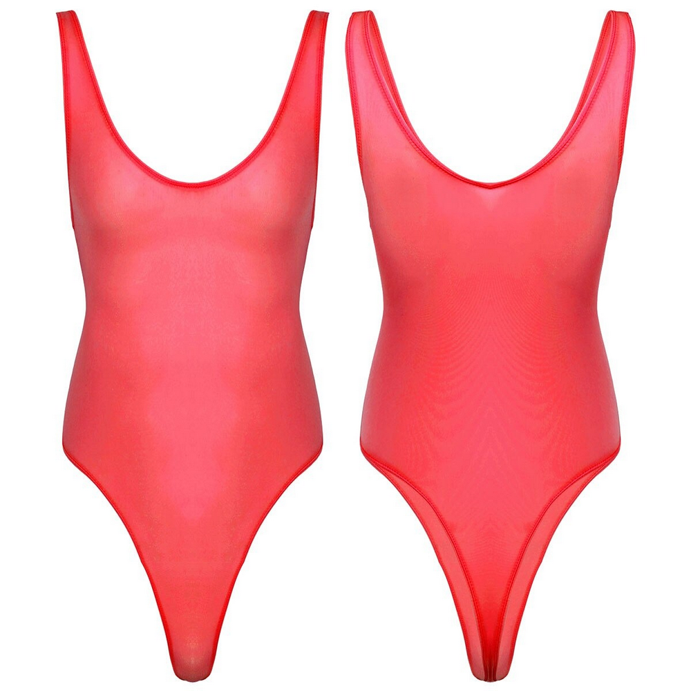 Ultra-thin Exotic Men's Solid Sleeveless Bodysuit / Male Sexy U Neck High Cut Lingerie - EVE's SECRETS