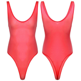 Ultra-thin Exotic Men's Solid Sleeveless Bodysuit / Male Sexy U Neck High Cut Lingerie - EVE's SECRETS