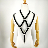 Unique Men's Sexy PU Leather Body Harness / Adjustable Chest Half Suspenders in Fetish - EVE's SECRETS