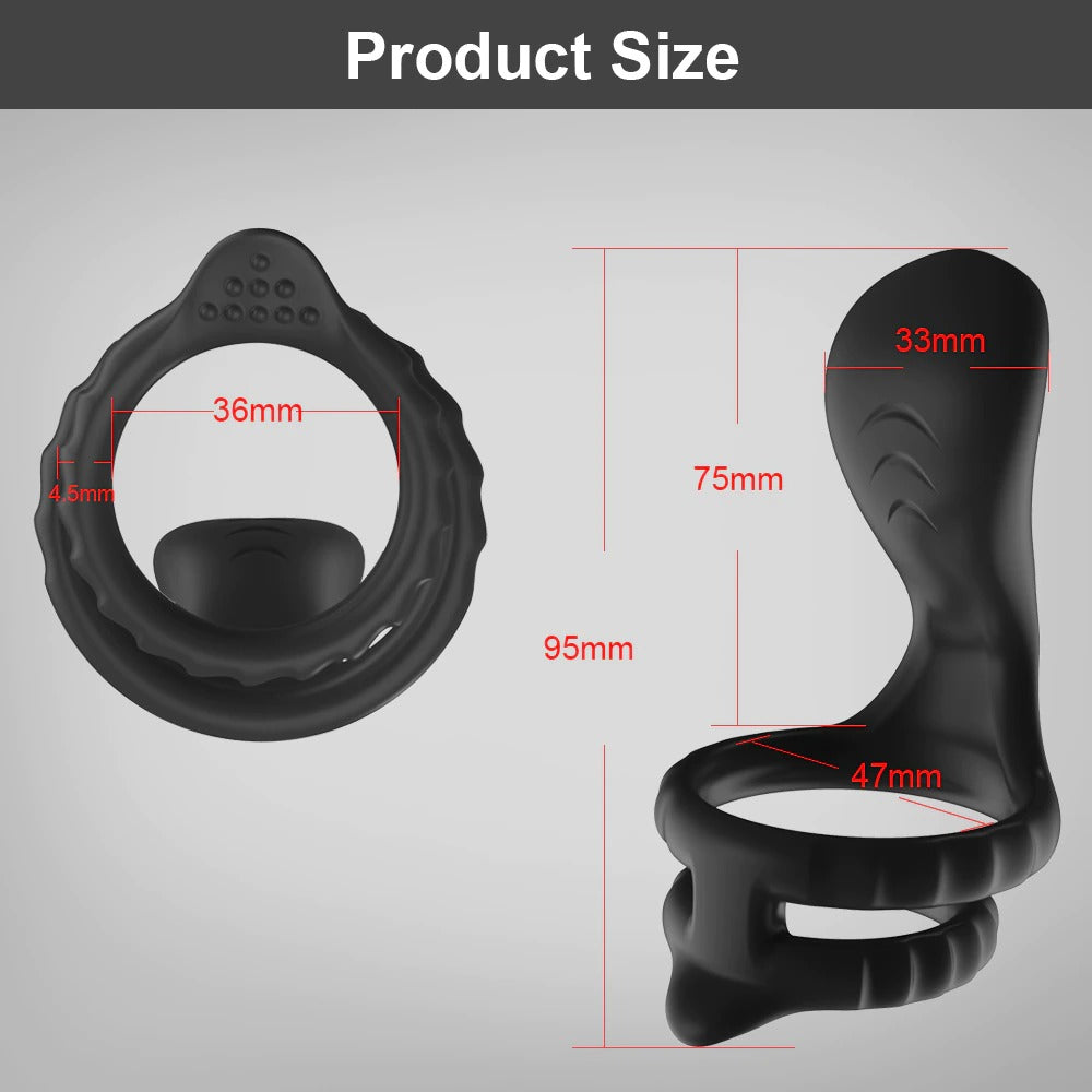 Unique Vibrating Cock Rings / Sex Toys for Adult Men / Penis Ejaculation Erotic Masturbator - EVE's SECRETS