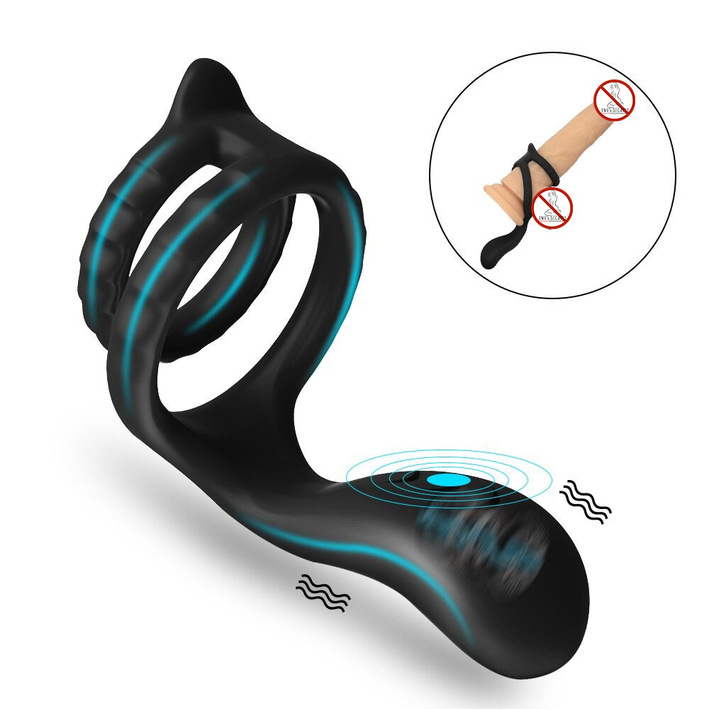 Unique Vibrating Cock Rings / Sex Toys for Adult Men / Penis Ejaculation Erotic Masturbator - EVE's SECRETS