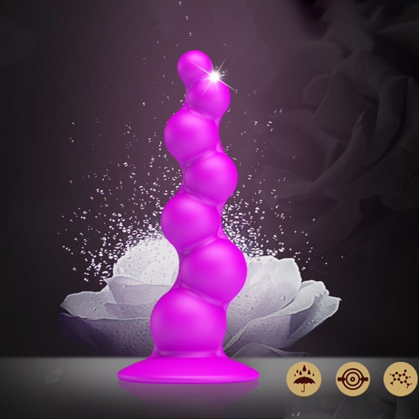 Unisex Anal Beads / Pink Sex Toys With Sucker / Soft And Smooth Silicone Massager - EVE's SECRETS