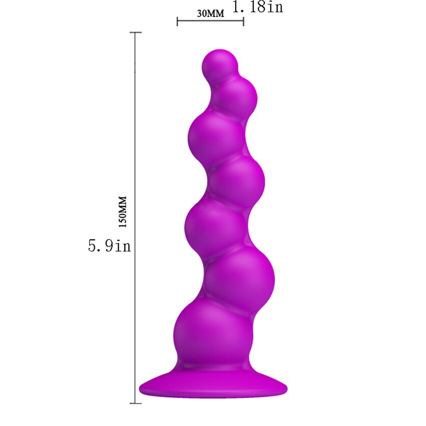 Unisex Anal Beads / Pink Sex Toys With Sucker / Soft And Smooth Silicone Massager - EVE's SECRETS