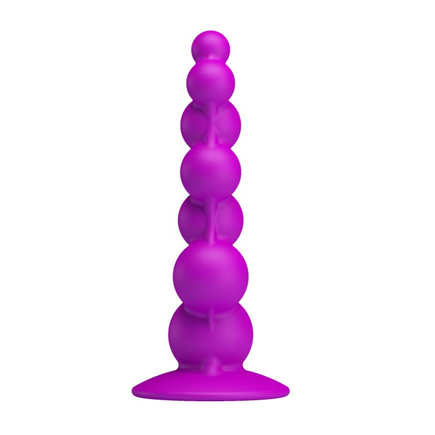 Unisex Anal Beads / Pink Sex Toys With Sucker / Soft And Smooth Silicone Massager - EVE's SECRETS