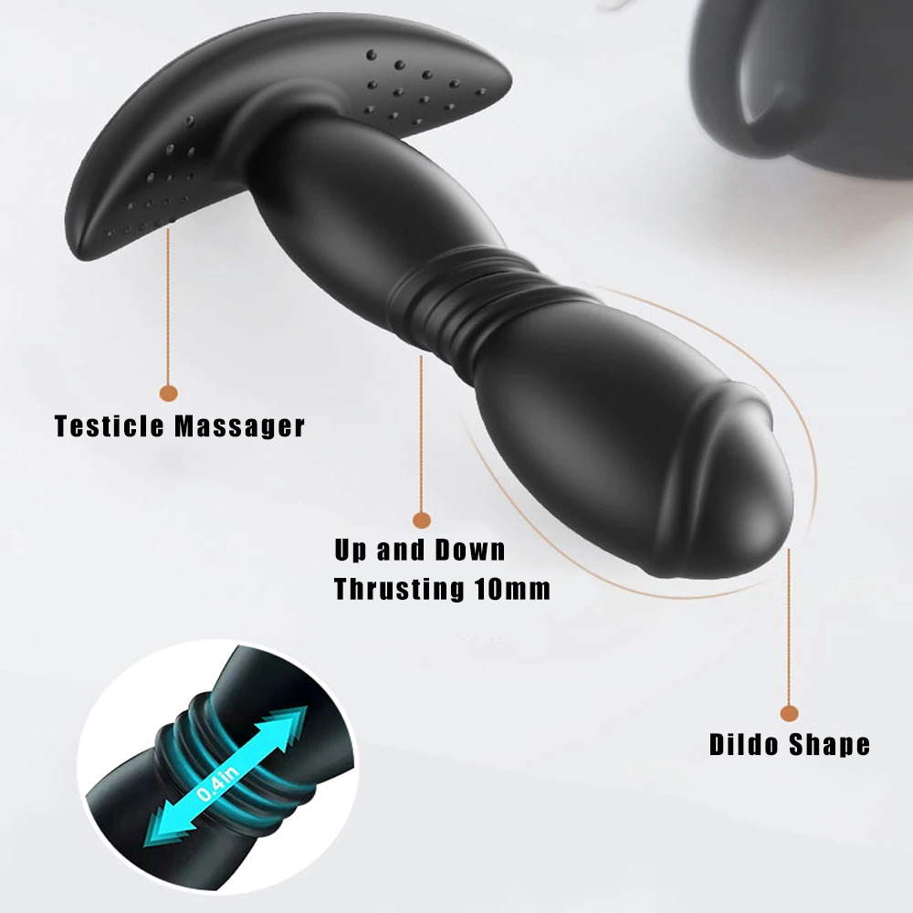 Unisex Anal Vibrator with Remote Control / Dual Thrusting Dildo Vibrator / Adult Sex Toy - EVE's SECRETS