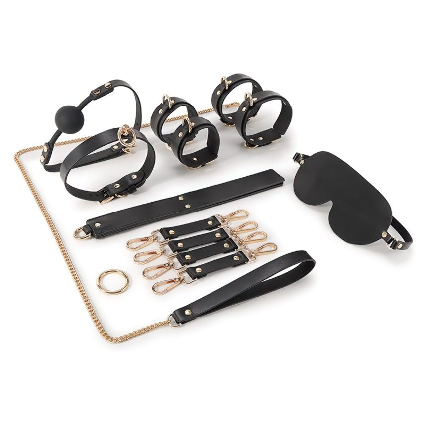 Unisex BDSM Toys / Genuine Leather Sex Games Kits / Erotic 12 PC Set For Your Enjoy - EVE's SECRETS