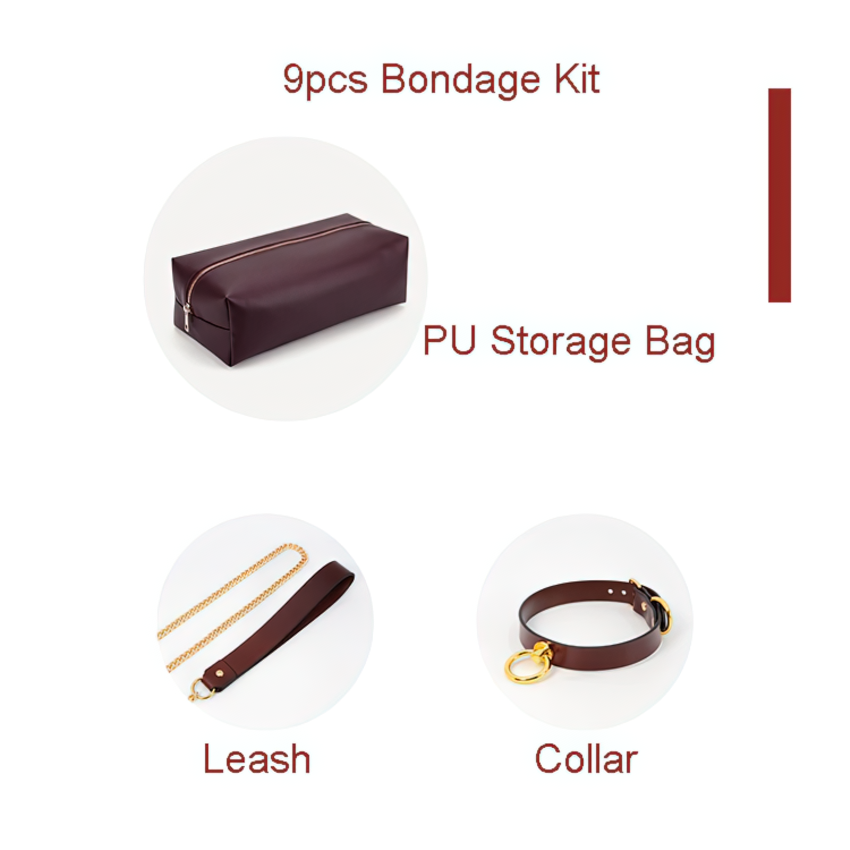 Unisex BDSM Toys / Genuine Leather Sex Games Kits / Erotic 12 PC Set For Your Enjoy - EVE's SECRETS