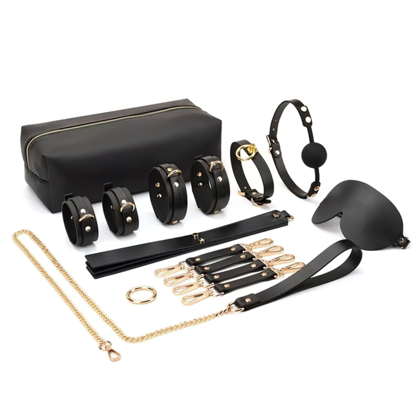 Unisex BDSM Toys / Genuine Leather Sex Games Kits / Erotic 12 PC Set For Your Enjoy - EVE's SECRETS