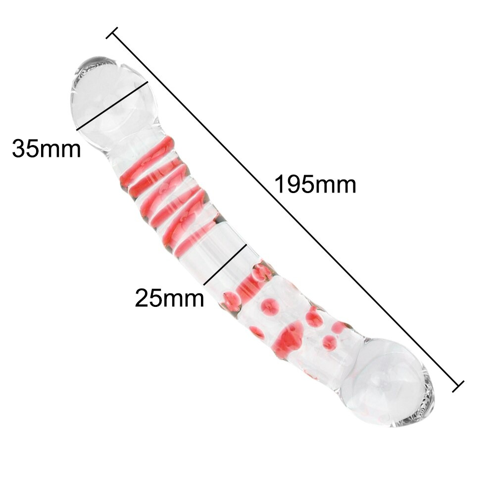 Unisex Glass Dildo Masturbator / Adult Crystal Fake Penis / Glass Anal Sex Toy - EVE's SECRETS