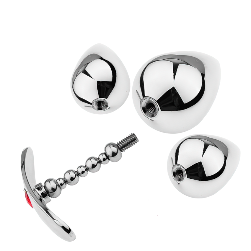 Unisex Metal Anal Plug With Flexible Head / Silver Anus Masturbator / Adult Sex Toys - EVE's SECRETS