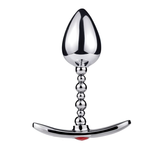 Unisex-Analplug aus Metall mit flexiblem Kopf / silberner Anus-Masturbator / Sexspielzeug für Erwachsene
