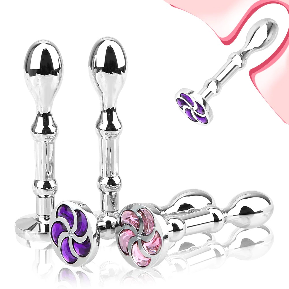 Unisex Metal Anal Sex Toy / Adult Stimulation Prostate Massager / Glass Butt Plug - EVE's SECRETS
