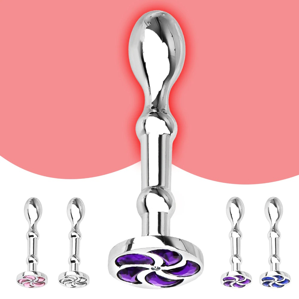 Unisex Metal Anal Sex Toy / Adult Stimulation Prostate Massager / Glass Butt Plug - EVE's SECRETS