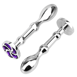 Unisex Metal Anal Sex Toy / Adult Stimulation Prostate Massager / Glass Butt Plug - EVE's SECRETS