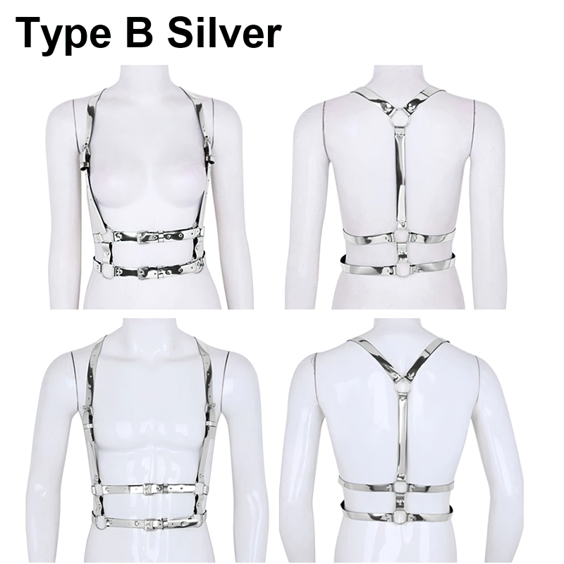Unisex Punk Festival PU Leather Body Bondage Belt / Sexy Harness for Women and Men - EVE's SECRETS