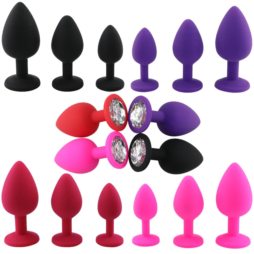 Unisex Silicone Butt Plug / Anal Plugs Sex Stopper in 3 Different Sizes / Adult Anal Trainer - EVE's SECRETS