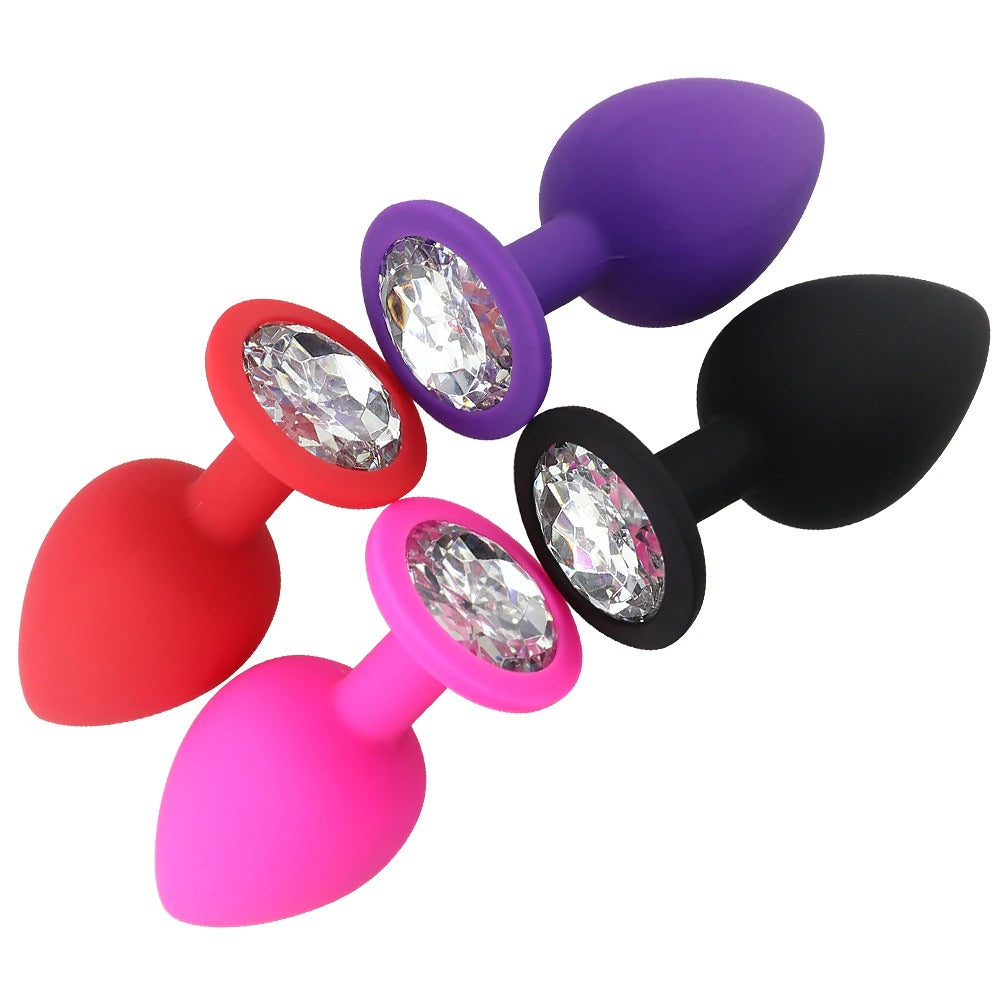 Unisex Silicone Butt Plug / Anal Plugs Sex Stopper in 3 Different Sizes / Adult Anal Trainer - EVE's SECRETS