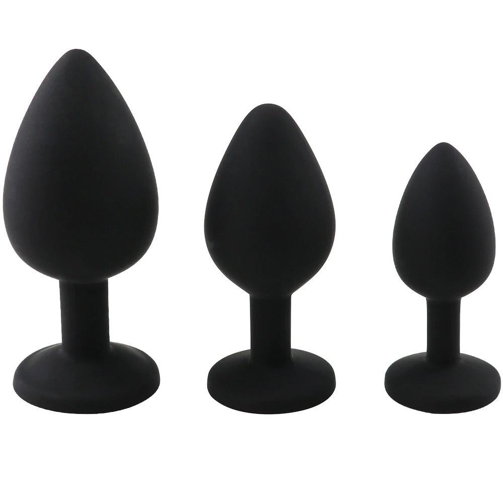 Unisex Silicone Butt Plug / Anal Plugs Sex Stopper in 3 Different Sizes / Adult Anal Trainer - EVE's SECRETS