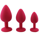 Unisex Silicone Butt Plug / Anal Plugs Sex Stopper in 3 Different Sizes / Adult Anal Trainer - EVE's SECRETS
