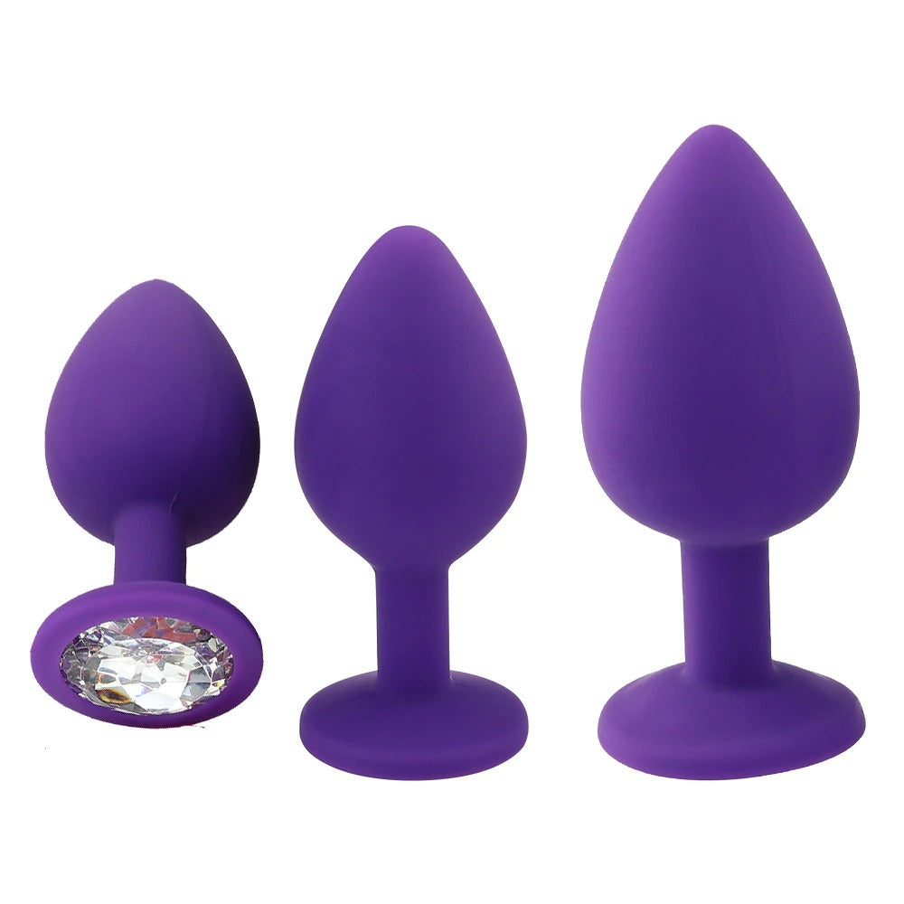 Unisex Silicone Butt Plug / Anal Plugs Sex Stopper in 3 Different Sizes / Adult Anal Trainer - EVE's SECRETS