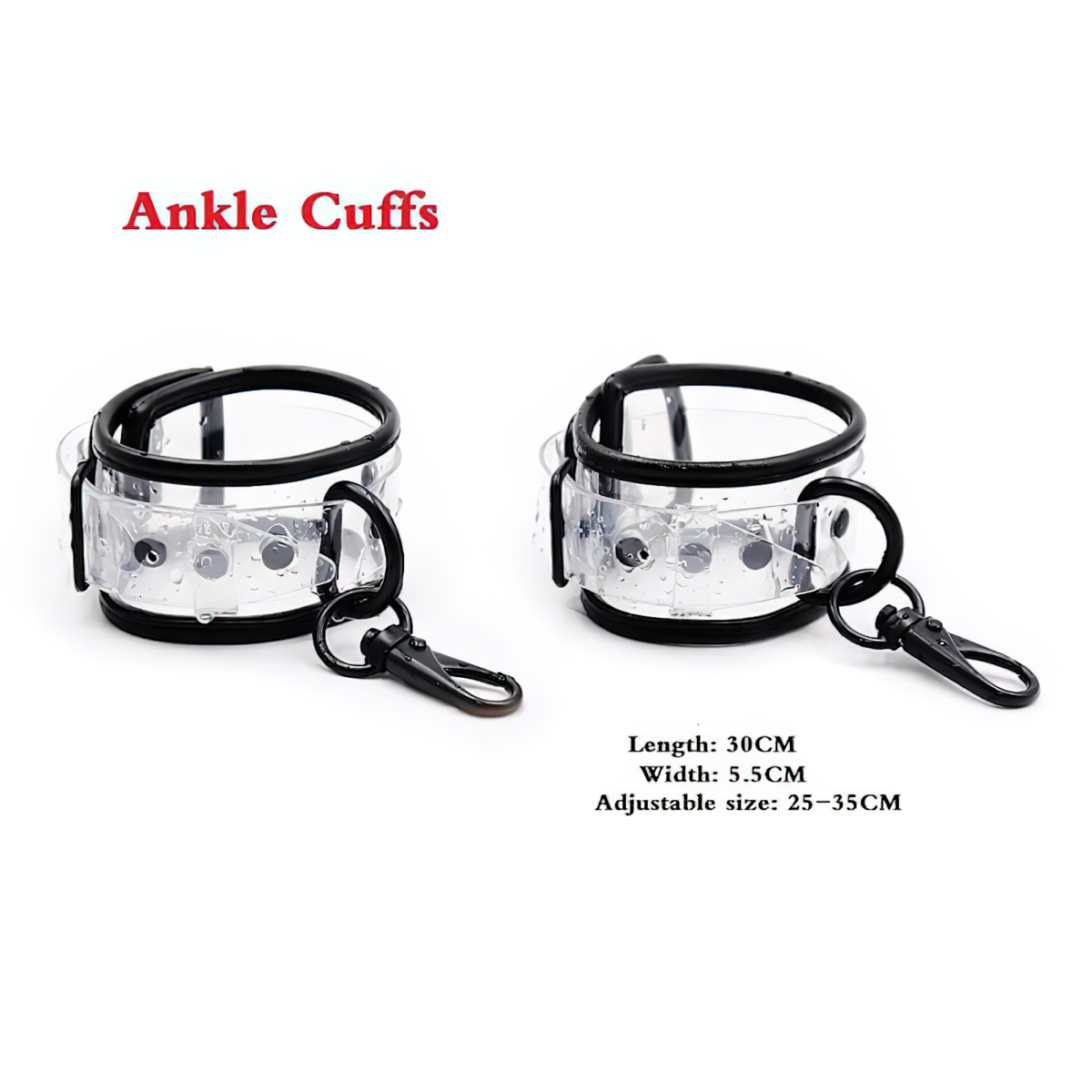 Unisex Transparent BDSM Set for Couples / Adjustable Collar With Chain / Adult Sex Toys - EVE's SECRETS