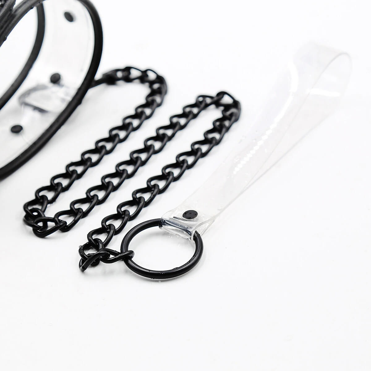 Unisex Transparent BDSM Set for Couples / Adjustable Collar With Chain / Adult Sex Toys - EVE's SECRETS