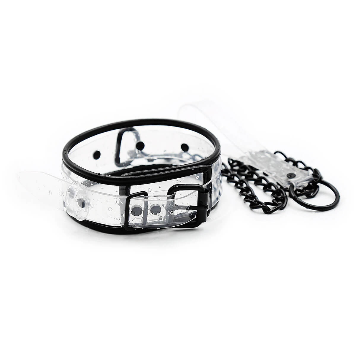 Unisex Transparent BDSM Set for Couples / Adjustable Collar With Chain / Adult Sex Toys - EVE's SECRETS