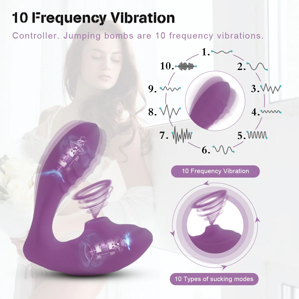Vagina Sucking Vibrator for Women / Clitoris Stimulate Double Vibration with 10 Speeds - EVE's SECRETS