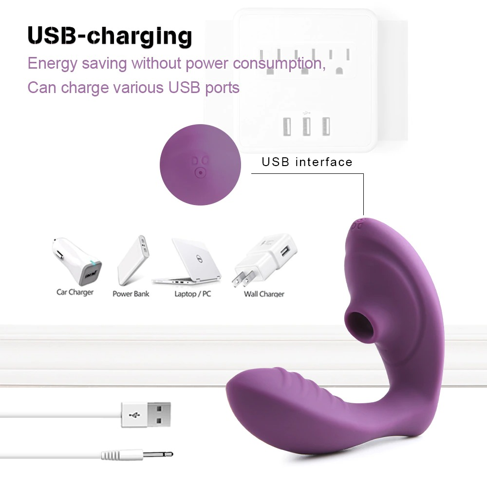 Vagina Sucking Vibrator for Women / Clitoris Stimulate Double Vibration with 10 Speeds - EVE's SECRETS