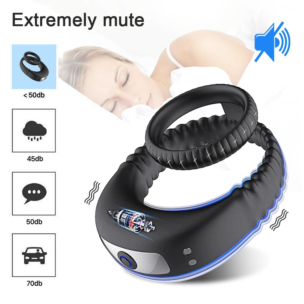 Vibrating Cock Ring for Men / Penis Delay Ejaculation Cockring / Male Sex Toys - EVE's SECRETS